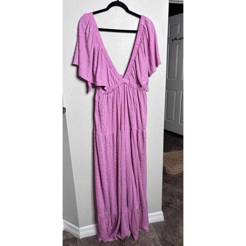 Free People Beach La La Maxi Dress, Size Large, Pink